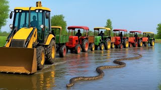 🟡JCB 3DX Backhoe Loader Operator Training | JCH Excavator Loading on Truck Jcb Working 🟡 