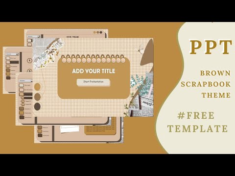 PPT Aesthetic Template ✧˖°| Brown Scrapbook Power Point♡ | Easy and Simple ✨| Cara Membuat PPT☘️