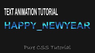 Text Animation Using Html & CSS - Pure CSS Tutorial |Web Tutorials