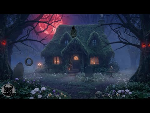 🌕 Haunted Witch Hut Ambience 🔮 NO MID ROLL ADS | For Focus, Study, Reading | Spooky Halloween