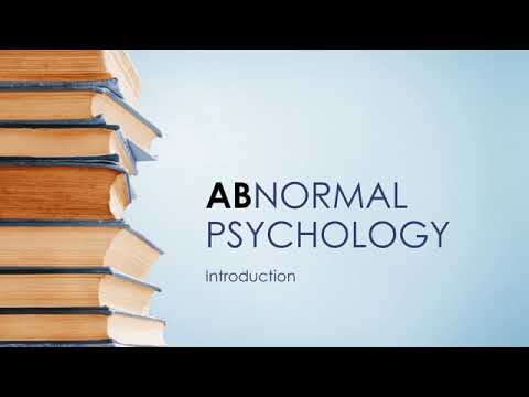 Intro to Abnormal Psychology: Concepts