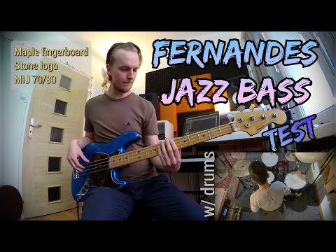 Vintage Fernandes Jazz Bass - Stone Logo - MiJ 70/80 test by Wojtek Stanisz (w/ drums @dgdmeng)