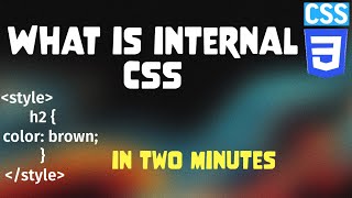 What is Internal CSS | Internal CSS in HTML | skillsepisode #csscourse #css3course