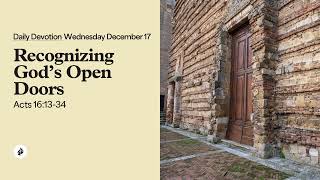 Recognizing God’s Open Doors – Daily Devotional