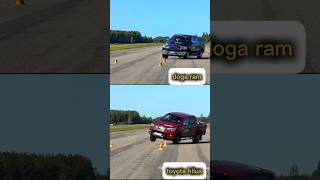 Toyota Hilux vs Dodge Ram: Suspension Test Gone Wild! 😜 #shorts
