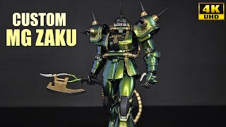 [308] MG ZAKU II 2.0 DOZLE ZABI USE - Custom Painted - Gunpla Showcase in 4K
