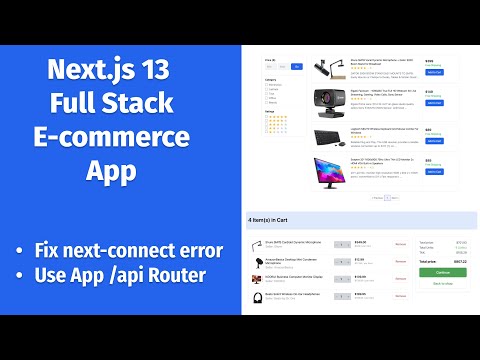 Next.js 13 Full Stack E-commerce App #33 | Fix Next-Connect Error, App Router for API