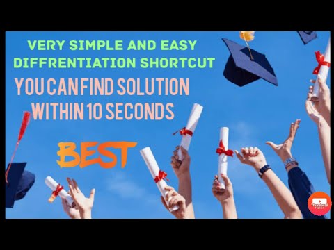 Best differentiation short trick by which you can solve 10-15 minute question in just 10 seconds..