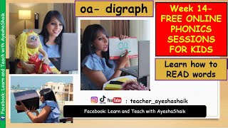 Week14 Free Online Phonics Class oa digraph / Teach how to read  Real words and nonsense words