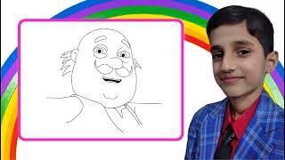 How To Draw Motu from Motu Patlu by Little Drawing Master  Motu Drawing cStep By Step Tutorial