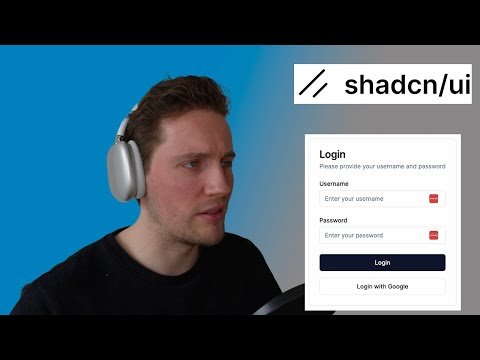 First Look - shadcn/ui login screen