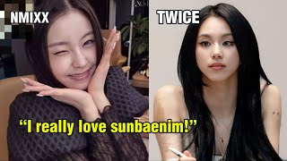 NMIXX KYUJIN speaking in English when revealing her bias in TWICE