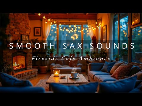 Smooth Sax Sounds – Fireside Café Ambience for Relaxing and Studying