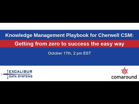 [English] Webinar: Knowledge Management Playbook for Cherwell CSM