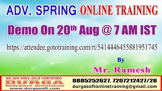 ADV. SPRING Online Training in DURGASOFT