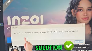 directx 12 is not supported on your system | inzoi directx 12 is not supported on your system😞