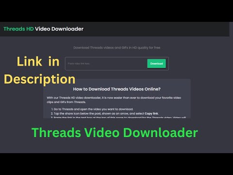How to download Instagram Threads videos? Threads video Downloader link in the description.