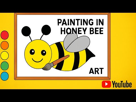 Painting in Honey bee 🐝 Art | Drawing