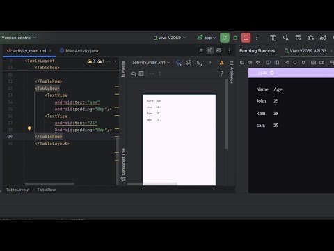 Table Layout Tutorial for Android Studio App Development [2025] #androidstudio #tablelayout #android
