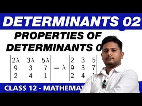Properties of Determinants #class12th #maths #ncert chapter 4 @ErRajiv49