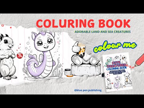 Cute Creatures Coloring Book #coloringbook #art #drawingbook #art#artist #drawingbook #buying #your