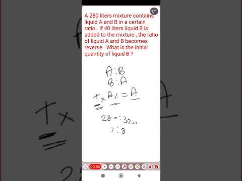 MIXTURE & ALLIGATION - CONSTANT PRODUCT METHOD