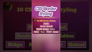 CSS Border Styles #css #cssborder #beginners