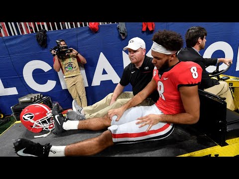 Georgia WR Carted Off After Brutal Leg Injury | Georgia vs Florida