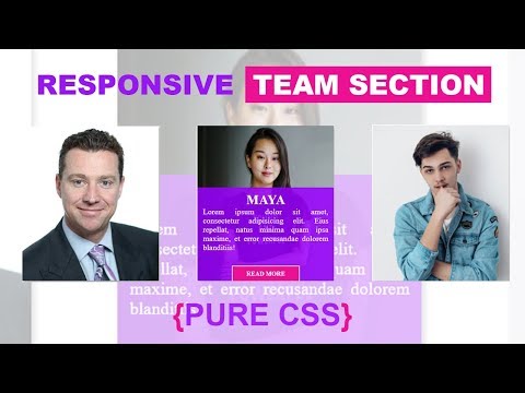 Responsive Our Team Section Using HTML CSS | Using Media Query
