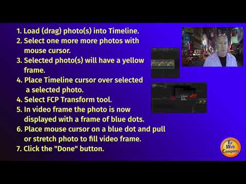 Final Cut Pro FCP Tutorial: add/edit photos to make a video - 2018