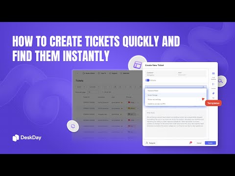 Ticket creation with template | DeskDay