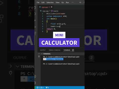 Mini Calculator in C++ ! #ytshorts #coding #dsa #programming #javascript  #python #ytshortsviral