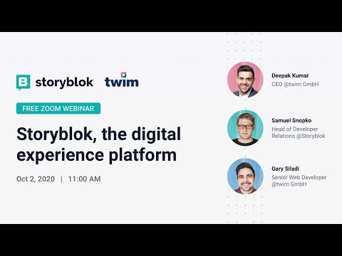 Webinar: Storyblok, the digital experience platform