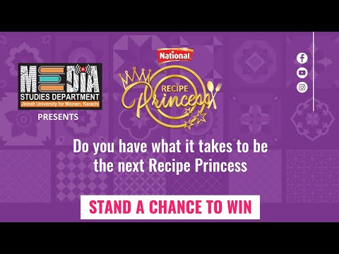 MEDIA STUDIES DEPARTMENT PRESENTS '' RECIPE PRINCESS''