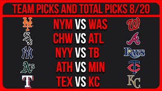 MLB Picks Today 8/20/25 | MLB Picks & Predictions Today 8/20/25
