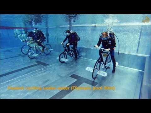 Under Water Cycling World Records 2013