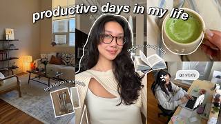 introvert diary 📓 productive days in my life, studying for a midterm, morning routine & self care
