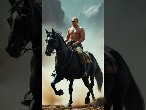 “Trump vs Putin Horse Race – Judged by Chuck Norris! 🐴🤠 #AIShort
