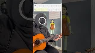 How to play Squid Game on guitar! #squidgame #guitar #guitargear #guitarlesson #guitartab