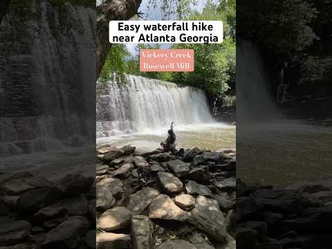 Easy waterfall hike near Atlanta Georgia 💦  #chasingwaterfalls #atlanta #hiking #waterfall #summer