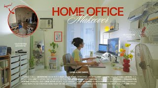 my *dream* home office ✨ DIY painting, wfh desk setup, apartment room tour, cozy pinterest aesthetic