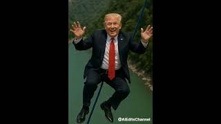 Leap of Diplomacy: Modi Pushes Trump Into Adventure in Rishikesh"...#shorts #modi #comedy