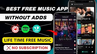 Best Online Music App Without Adds 😱| Add Free Music Apps | Lifetime Free Music 2024