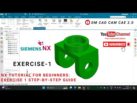 NX Tutorial for Beginners  Exercise 1 Step by Step Guide