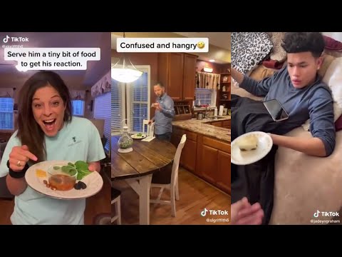 Serve Husband a tiny bit of Food to get his Reaction