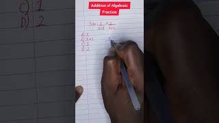 Addition of algebraic fractions #maths #mathstricks #algebra #tutor #tutorial #learning #shorts