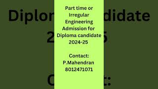 lateral entry irregular admission