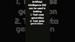 AI in Testing #softwaretesters