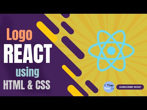 React Logo Using HTML and CSS - Rotate Animation - TianDev