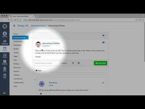 Communication   Canvas Tutorial Video Series